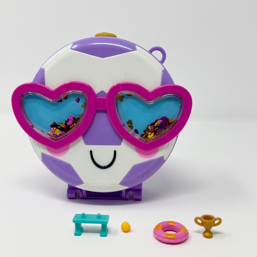 Mattel Polly Pocket Soccer Squad Compact Playset HCG14 Heart Sunglasses 2021